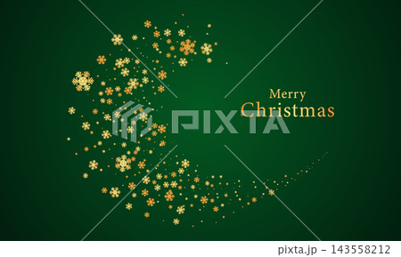 Holiday christmas decorative snowflakes banner design. Merry christmas festival green snowflakes flowing background design vector Holiday christmas decorative snowflakes banner design. Merry christmas festival green snowflakes flowing background design vector 143558212