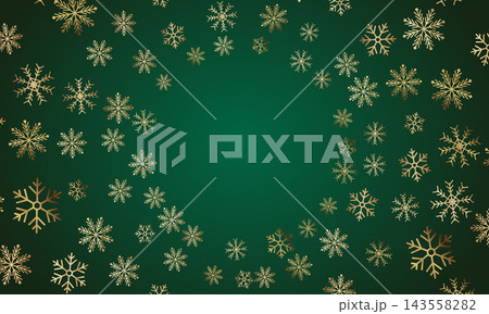 Holiday christmas decorative snowflakes banner design. Merry christmas festival green snowflakes flowing background design vector Holiday christmas decorative snowflakes banner design. Merry christmas festival green snowflakes flowing background design vector 143558282