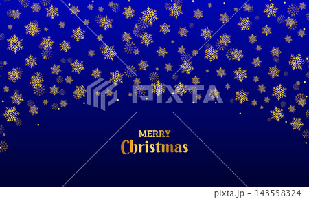 Merry christmas elegant snowflakes banner 143558324