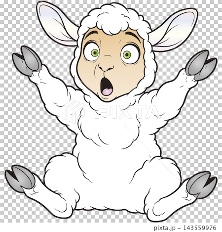 愉快な動物イラスト☆ヒツジさん 143559976