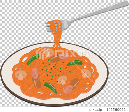 Neapolitan spaghetti with a fork Neapolitan spaghetti with a fork 143560021