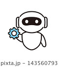 歯車を持つAIアシスタントロボット・業務自動化 143560793