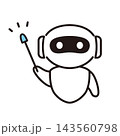指し棒を持つAIアシスタントロボットの解説・フィードバック 143560798