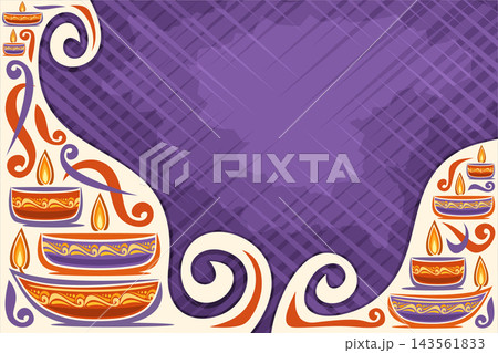 Vector greeting card for Indian Diwali Vector greeting card for Indian Diwali 143561833