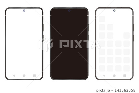 3パターンのスマートフォン 3パターンのスマートフォン 143562359