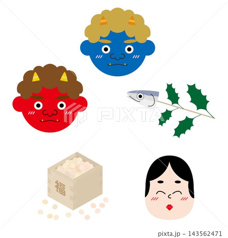 節分のアイコン イラスト 節分のアイコン イラスト 143562471