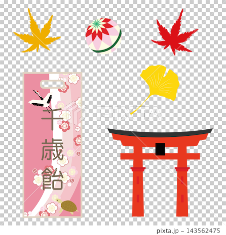 Shichi-Go-San (7-5-3) Icon Illustration Shichi-Go-San (7-5-3) Icon Illustration 143562475