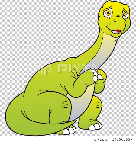 愉快な恐竜イラスト☆ブロントサウルス 143562557