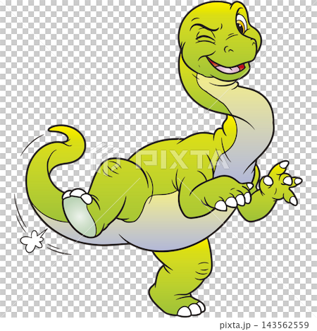 愉快な恐竜イラスト☆ブロントサウルス 143562559
