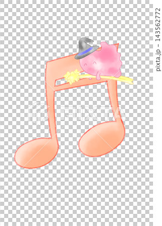 Musical notes with ghosts on them Musical notes with ghosts on them 143562772
