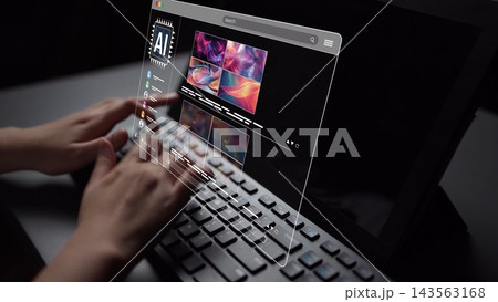 AI Image Generator Platform Interface with Colorful Art Thumbnails Muxer AI Image Generator Platform Interface with Colorful Art Thumbnails Muxer 143563168