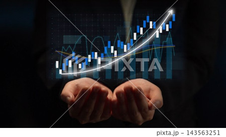 Hands Holding a Digital Graph Showing Financial Growth with Candlestick Chart and Upward Trend in a Business Context for Financial Illustration Copula Hands Holding a Digital Graph Showing Financial Growth with Candlestick Chart and Upward Trend in a Business Context for Financial Illustration Copula 143563251