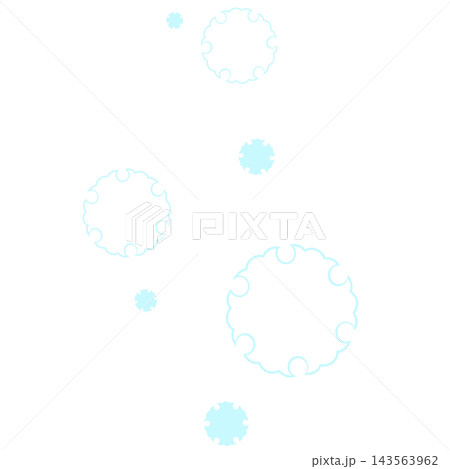 薄い水色の雪輪のイラスト 薄い水色の雪輪のイラスト 143563962