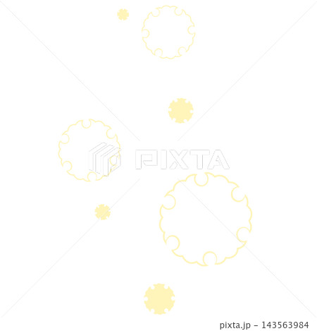 薄い黄色の雪輪のイラスト 薄い黄色の雪輪のイラスト 143563984
