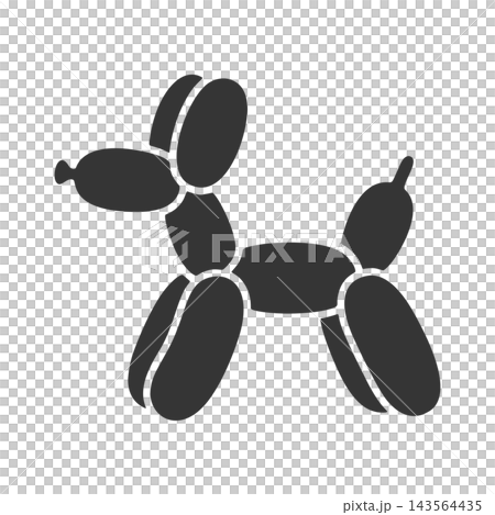 Balloon art silhouette icon Balloon art silhouette icon 143564435