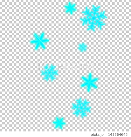 一片散發著柔和光芒的淺藍色雪花 143564643