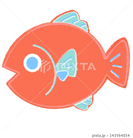 赤い魚シンプルイラスト 赤い魚シンプルイラスト 143564854