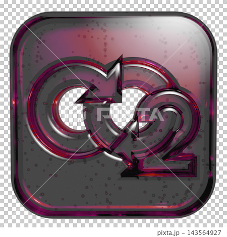 3D Jelly-Style CO2 Reduction and Carbon Neutrality Icon Pictogram - Pink 3D Jelly-Style CO2 Reduction and Carbon Neutrality Icon Pictogram - Pink 143564927