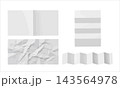 Abstract Blue Geometric Line and Soft Sage Wave Pattern Strips for Modern Minimalist Scrapbook and Decorative Floral Pattern Strips with Delicate Botanical Flowers and Leaves for Scrapbooking 143564978