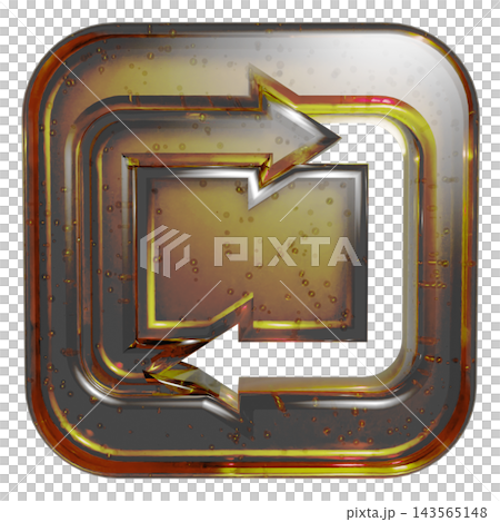 3D Jelly-Style Recycling and Circular Society Icon Pictogram - Gold 3D Jelly-Style Recycling and Circular Society Icon Pictogram - Gold 143565148