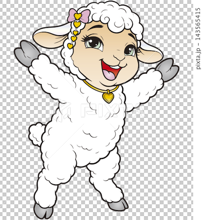 有趣的動物插畫☆綿羊 143565415