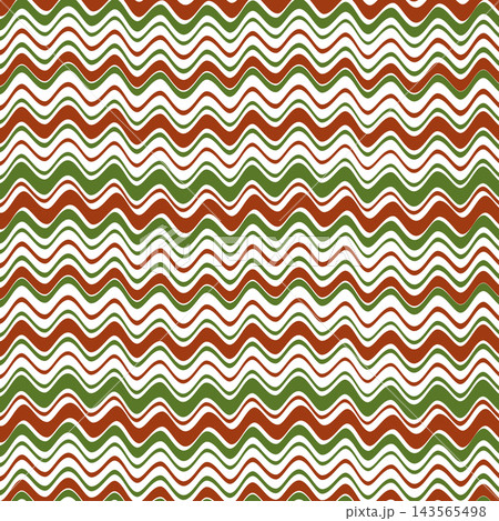 Retro Christmas wavy stripes seamless pattern 143565498