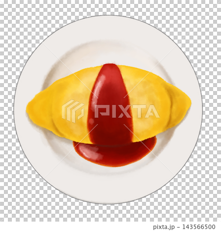 Illustration of ketchup omelet rice Illustration of ketchup omelet rice 143566500