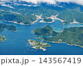 岡山県日生・鹿久居島・頭島上空の航空写真（機内より撮影）2026年9月 143567419