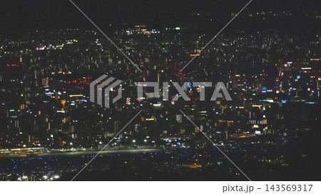 山から見た夜景 山から見た夜景 143569317