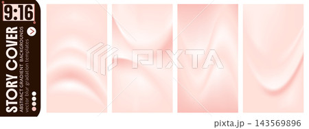 Pink background set with four tall gradient panels and cream tones. Soft blush shading with curved folds in a vertical layout. Abstract vector collection for social media story or mobile wallpaper Pink background set with four tall gradient panels and cream tones. Soft blush shading with curved folds in a vertical layout. Abstract vector collection for social media story or mobile wallpaper 143569896