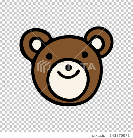 Cute hand-drawn bear icon illustration Cute hand-drawn bear icon illustration 143570071