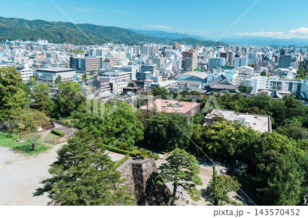高知城 天守閣からの眺め 高知城 天守閣からの眺め 143570452