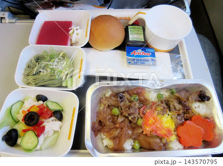機内食　飛行機　ヨーロッパ 143570795