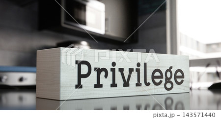 Privilege - word on wooden block - 3D illustration Privilege - word on wooden block - 3D illustration 143571440