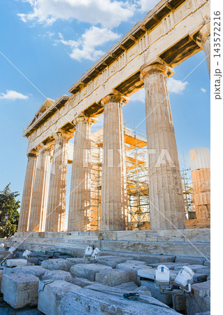 Parthenon columns on Acropolis in Athens Greece 143572216