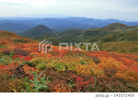 秋の紅葉の栗駒山 秋の紅葉の栗駒山 143572405