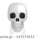 3D human skull on white background 3D human skull on white background 143573633