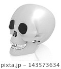 3D human skull on white background 3D human skull on white background 143573634