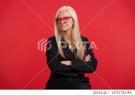 Mature woman maintaining confidence and an active lifestyle 143574246