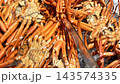 新潟県新潟市 鮮魚市場に並ぶ新鮮な紅ズワイガニ 143574335
