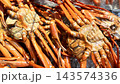 新潟県新潟市 鮮魚市場に並ぶ新鮮な紅ズワイガニ 143574336