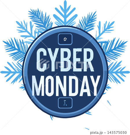 Cyber monday online shopping promotion winter sale design 143575030