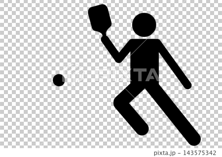 Pickleball pictogram Pickleball pictogram 143575342