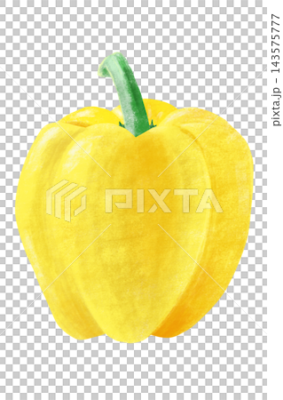 Crayon-style vegetable and fruit series: "Paprika (yellow)" Crayon-style vegetable and fruit series: "Paprika (yellow)" 143575777