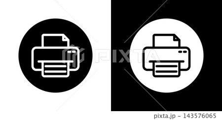 Printer Device Solid Icon Set. Document Printing, Office Equipment, And Paper Output Silhouette Symbol Collection. Business Communication Tools. Isolated Vector Illustration 143576065