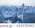 Abeno Harukas and Osaka Skyline at Dusk 143576992