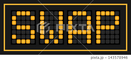 Orange color led banner in word swap on black background Orange color led banner in word swap on black background 143578946