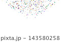 左右から打ち上がる紙吹雪と星 透過PNG 4K 静止画 お祝い 勝利 143580258