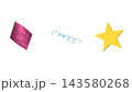 カラフルな紙吹雪パーツ(四角・テープ・星) 透過PNG 4K 静止画 お祝い 勝利 143580268