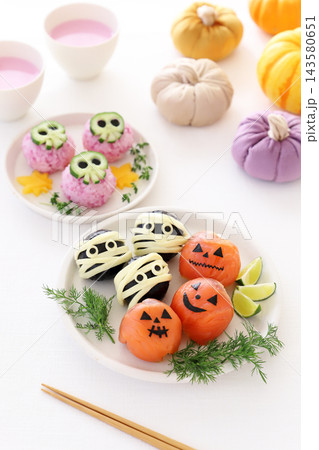 ハロウィン 楽しい手まり寿司 ハロウィン 楽しい手まり寿司 143580651